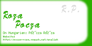 roza pocza business card